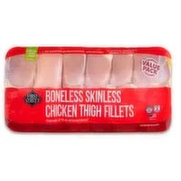 First Street Boneless Skinless Chicken Thighs, Avg - 4.27 Pound
